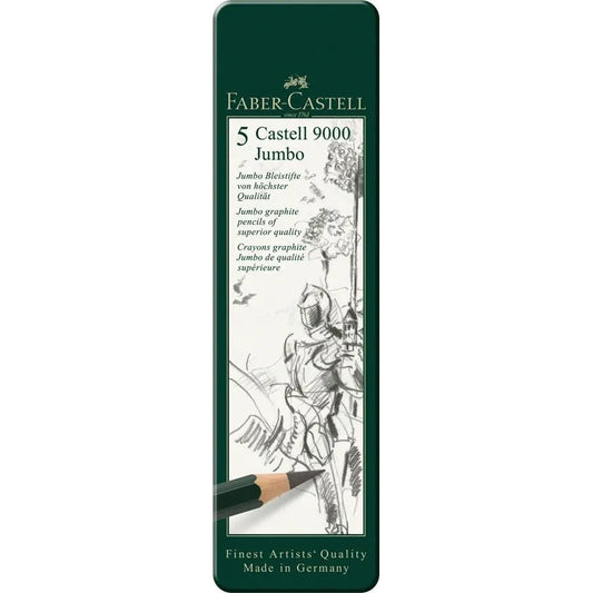 Faber-Castell Castell 9000 Jumbo graphite pencil tin of 5  119305