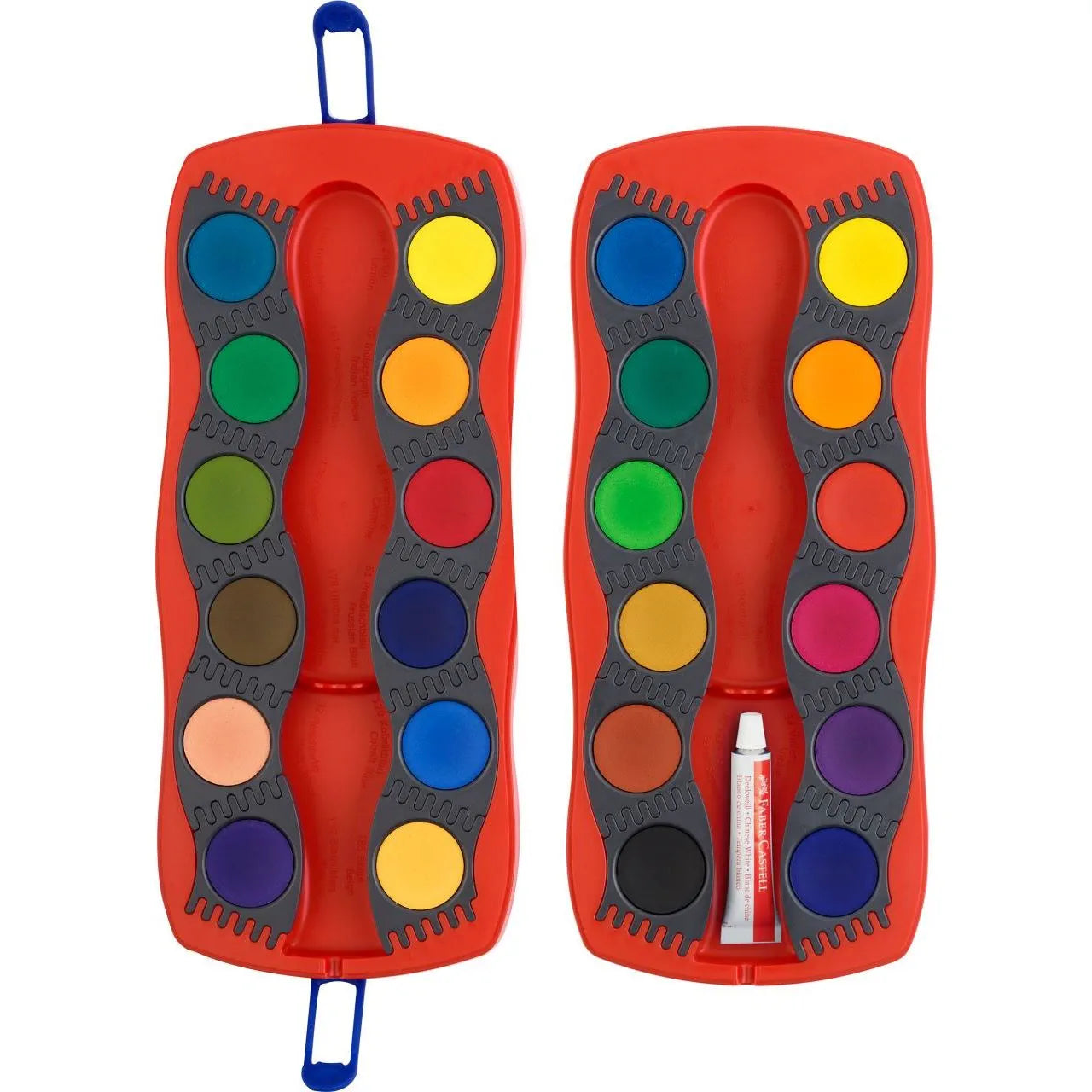 Faber-Castell Connector paint box red, 24 colours + chinese white 125031
