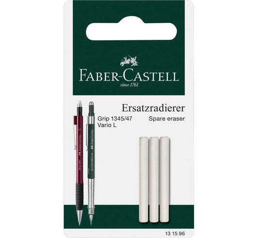 Faber-Castell Grip 1345/47 spare erasers for mechanical pencil set of 3 131596