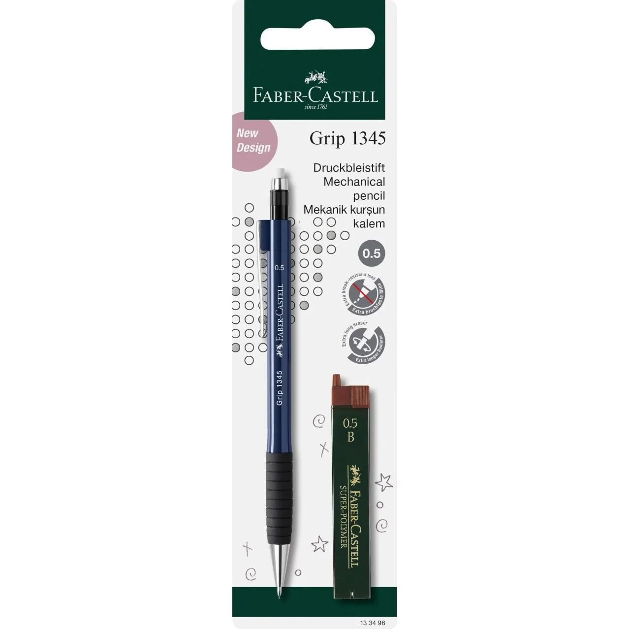 Faber-Castell Grip 1345 mechanical pencil, 2 pieces set 133496
