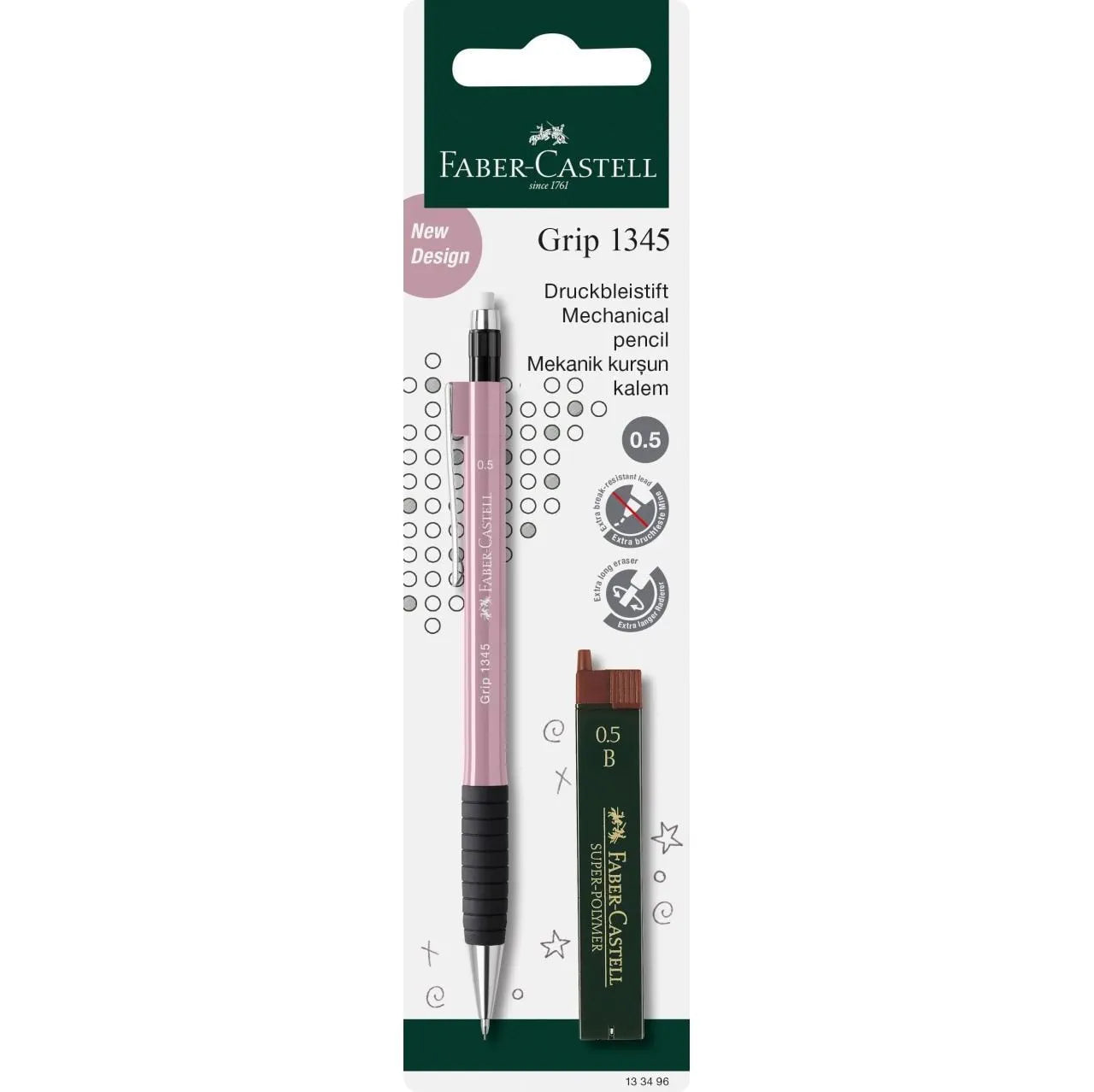 Faber-Castell Grip 1345 mechanical pencil, 2 pieces set 133496