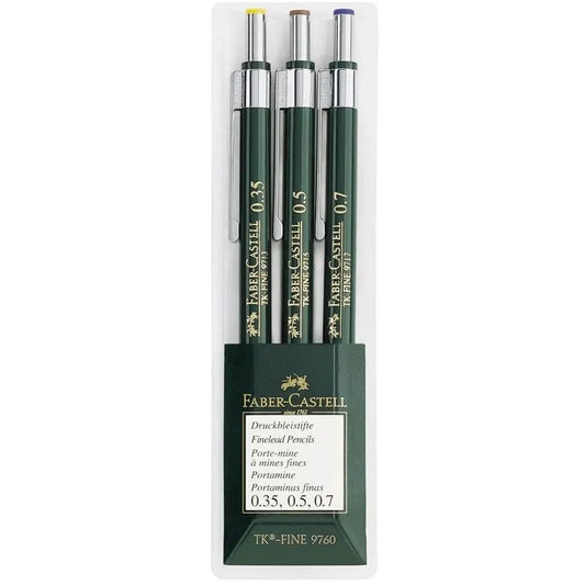 Faber-Castell TK-Fine 97.. mechanical pencil 0.35/0.5/0.7 mm, wallet of 3 136030