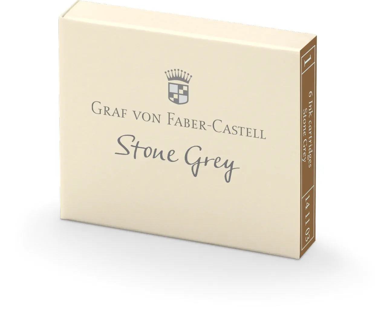 Graf von Faber-Castell 6 ink cartridges Stone Grey 141103