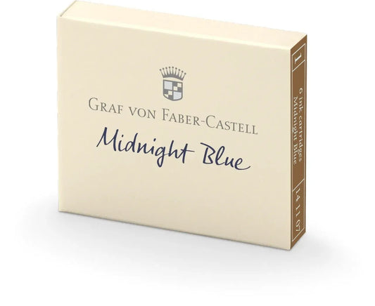 Graf von Faber-Castell 6 ink cartridges Midnight Blue 141107