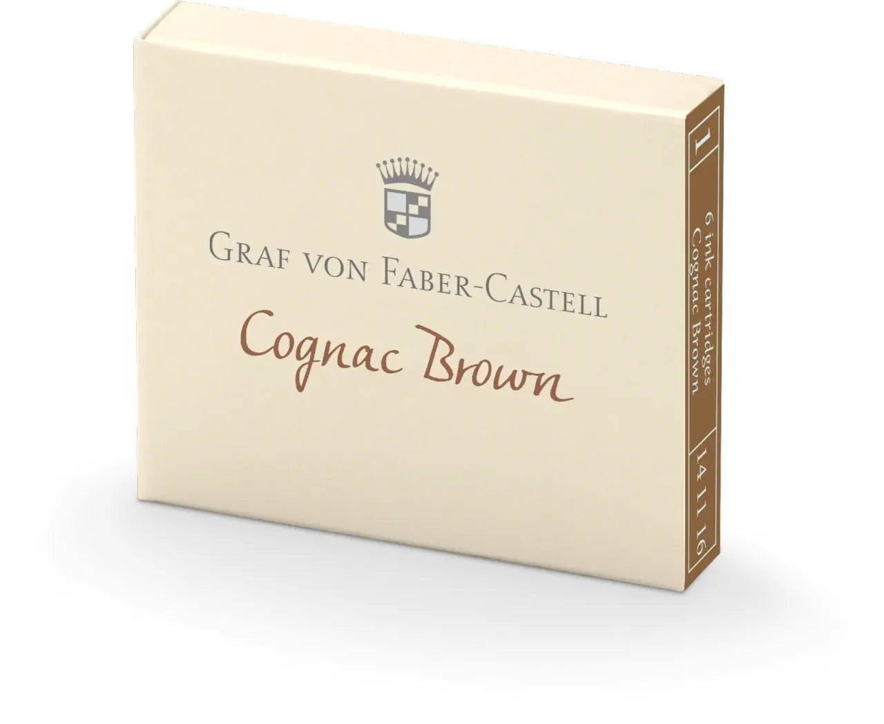 Graf von Faber-Castell 6 ink cartridges Cognac Brown 141116