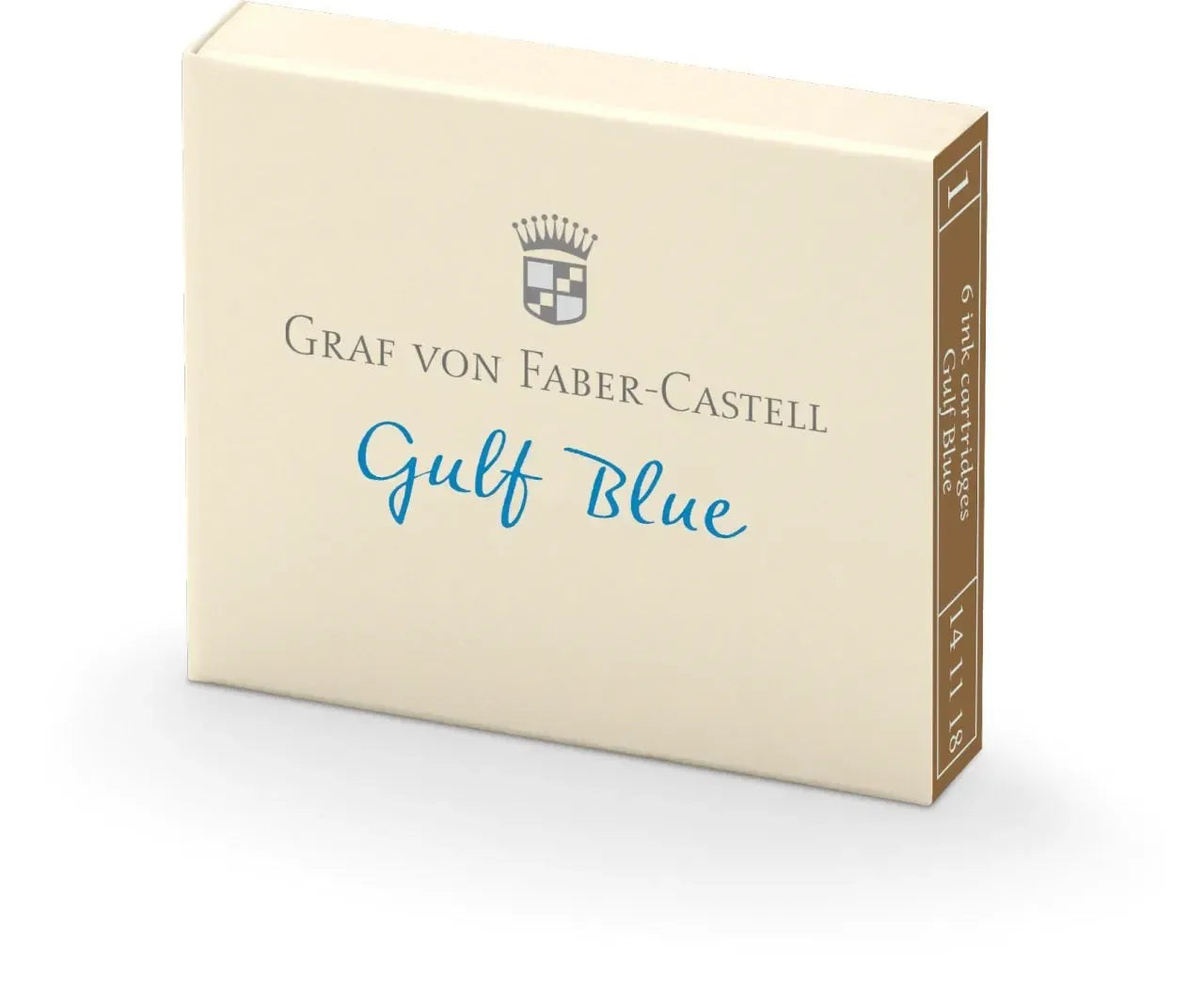 Graf von Faber-Castell 6 ink cartridges Gulf Blue 141118