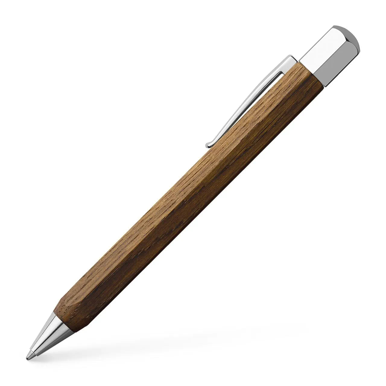 Faber-Castell Ondoro smoked oak twist ballpoint pen B 147508