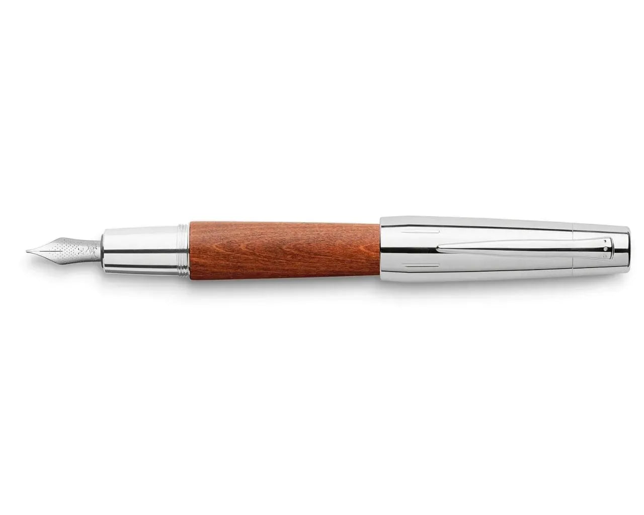 Faber-Castell e-motion wood fountain pen EF, reddish brown 148202
