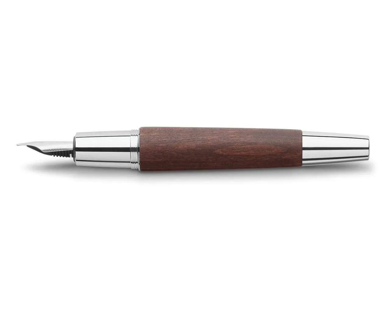 Faber-Castell e-motion wood fountain pen M, dark brown 148210