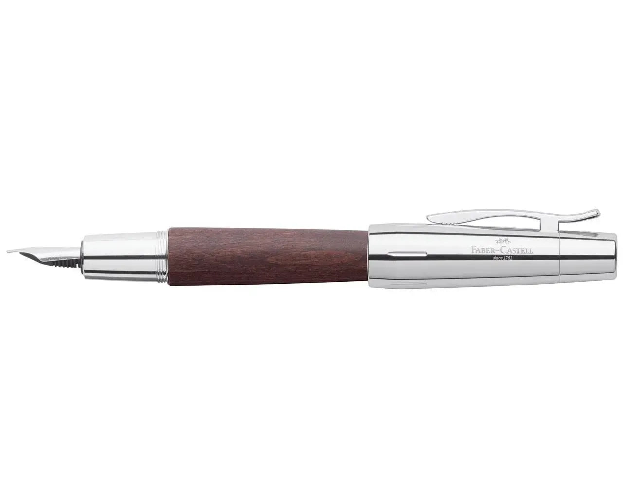 Faber-Castell e-motion wood fountain pen F, dark brown 148211