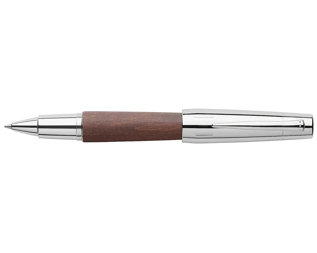 Faber-Castell e-motion wood rollerball pen dark brown 148215