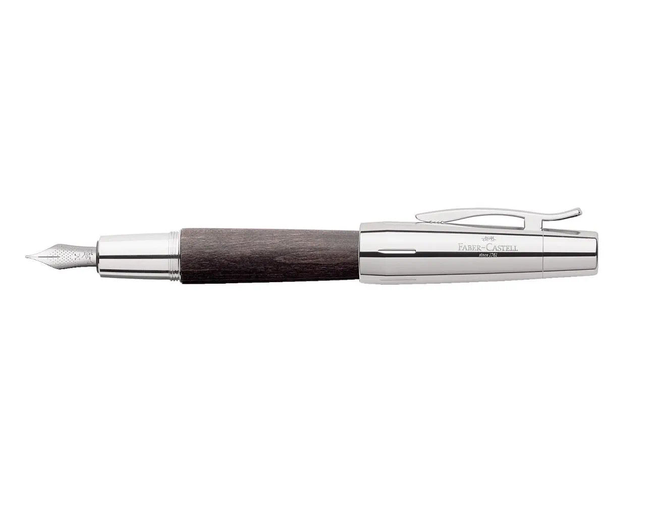 Faber-Castell e-motion wood fountain pen EF, black 148222