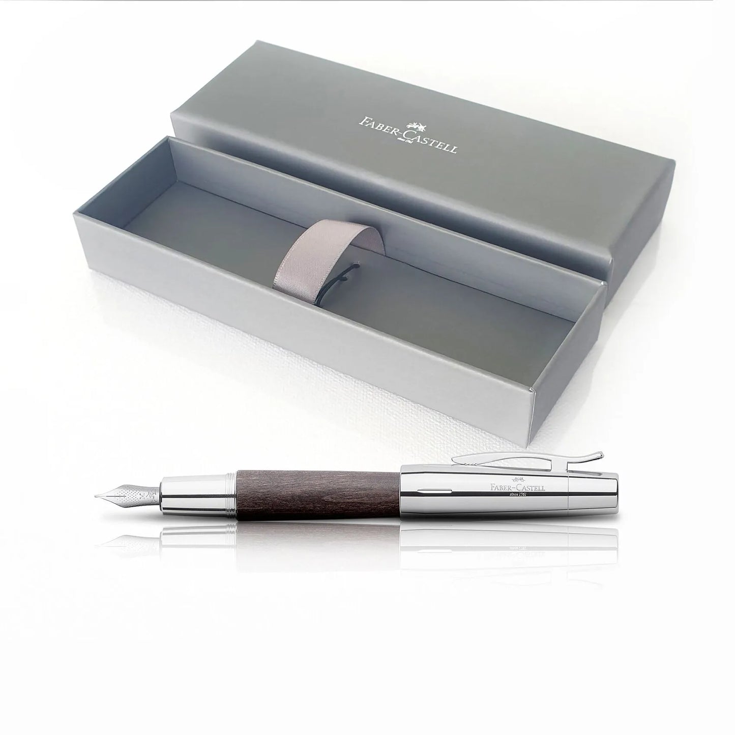 Faber-Castell e-motion wood fountain pen EF, black 148222