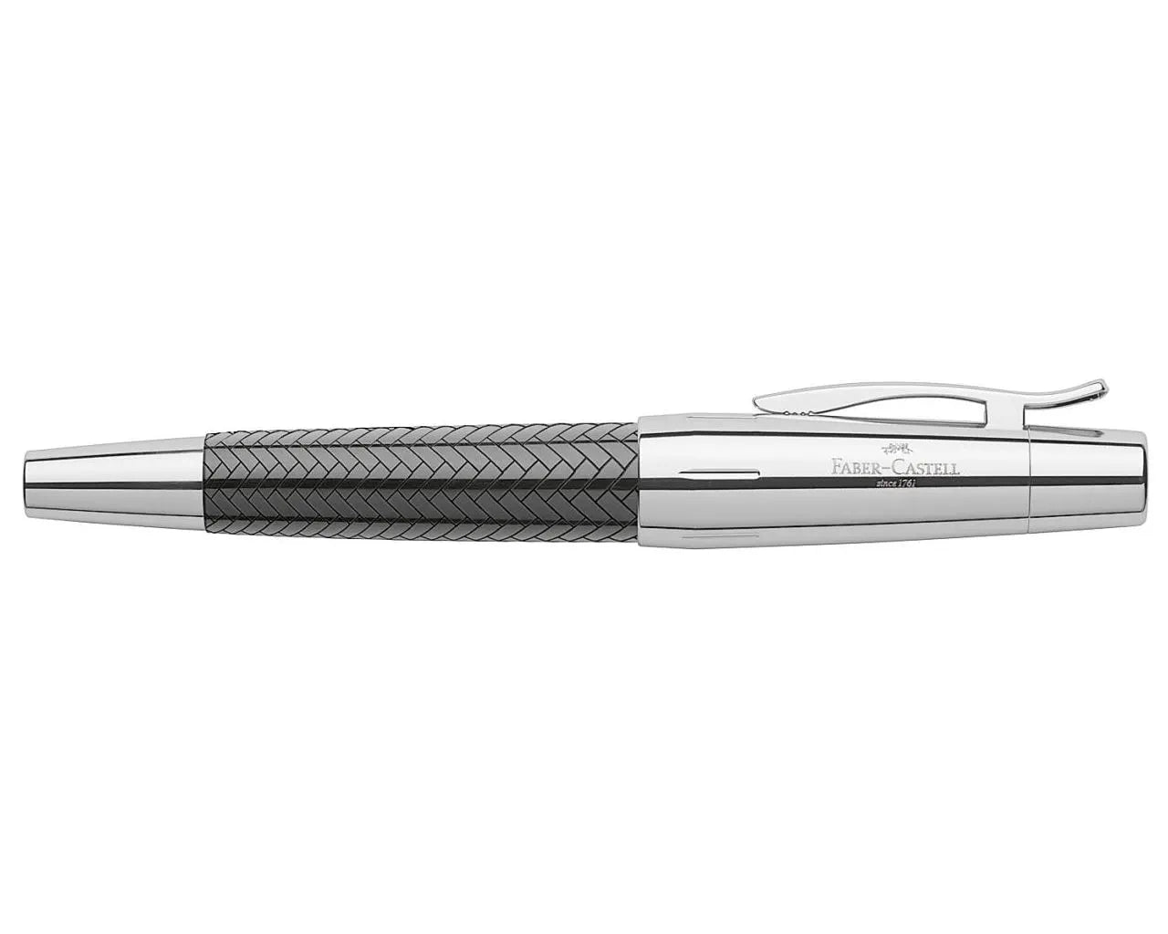 Faber-Castell e-motion precious resin parquet fountain pen B, black 148243