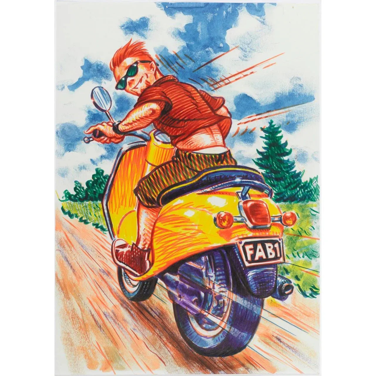 Faber-Castell Pitt Artist Pen Brush India ink pen wallet of 6, Col. wheel 167174