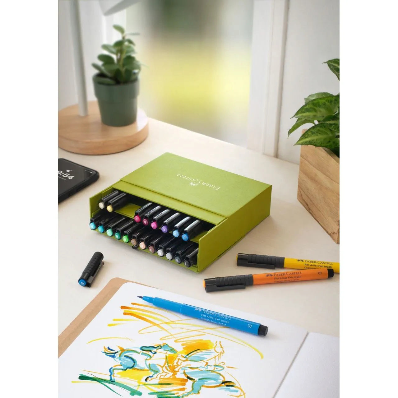 Faber-Castell Pitt Artist Pen Brush India ink pen studio box of 24 167191