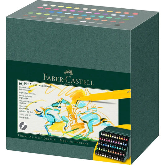 Faber-Castell Pitt Artist Pen Brush India ink pen studio box of 60 167193