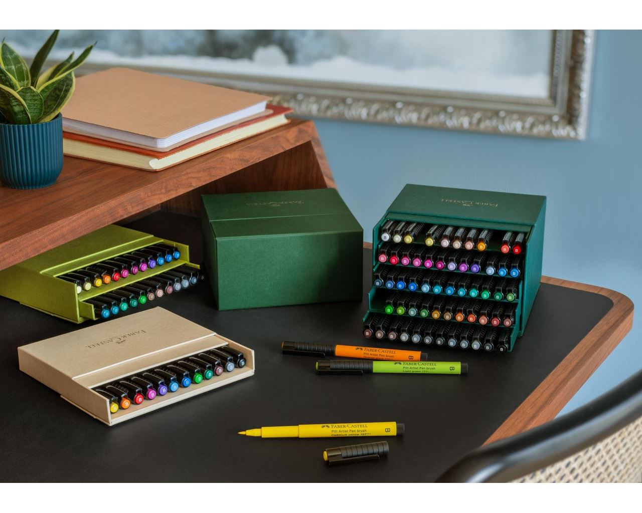 Faber-Castell Pitt Artist Pen Brush India ink pen, studio box of 60 167193