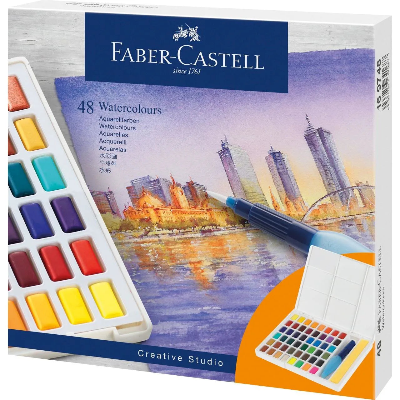 Faber-Castell Watercolours in pans 48ct set 169748