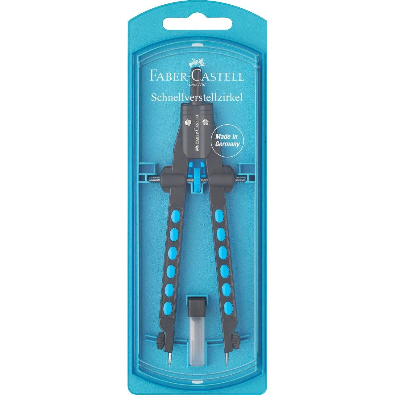 Faber-Castell Factory compass with quick set mechanism, blue 174340