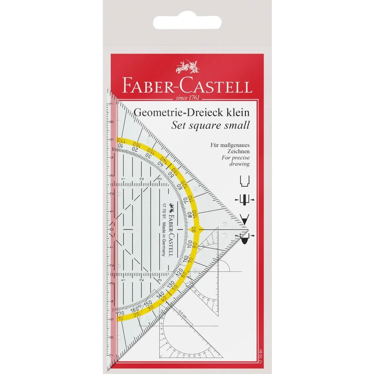 Faber-Castell Set square, small, 14 cm 177091