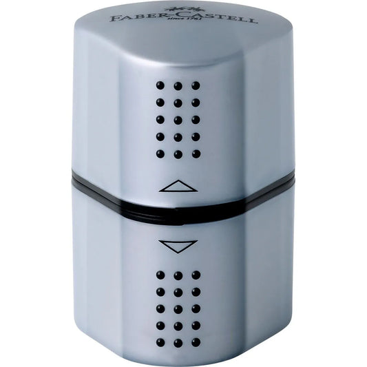 Faber-Castell Grip 2001 trio sharpening box, silver 183800