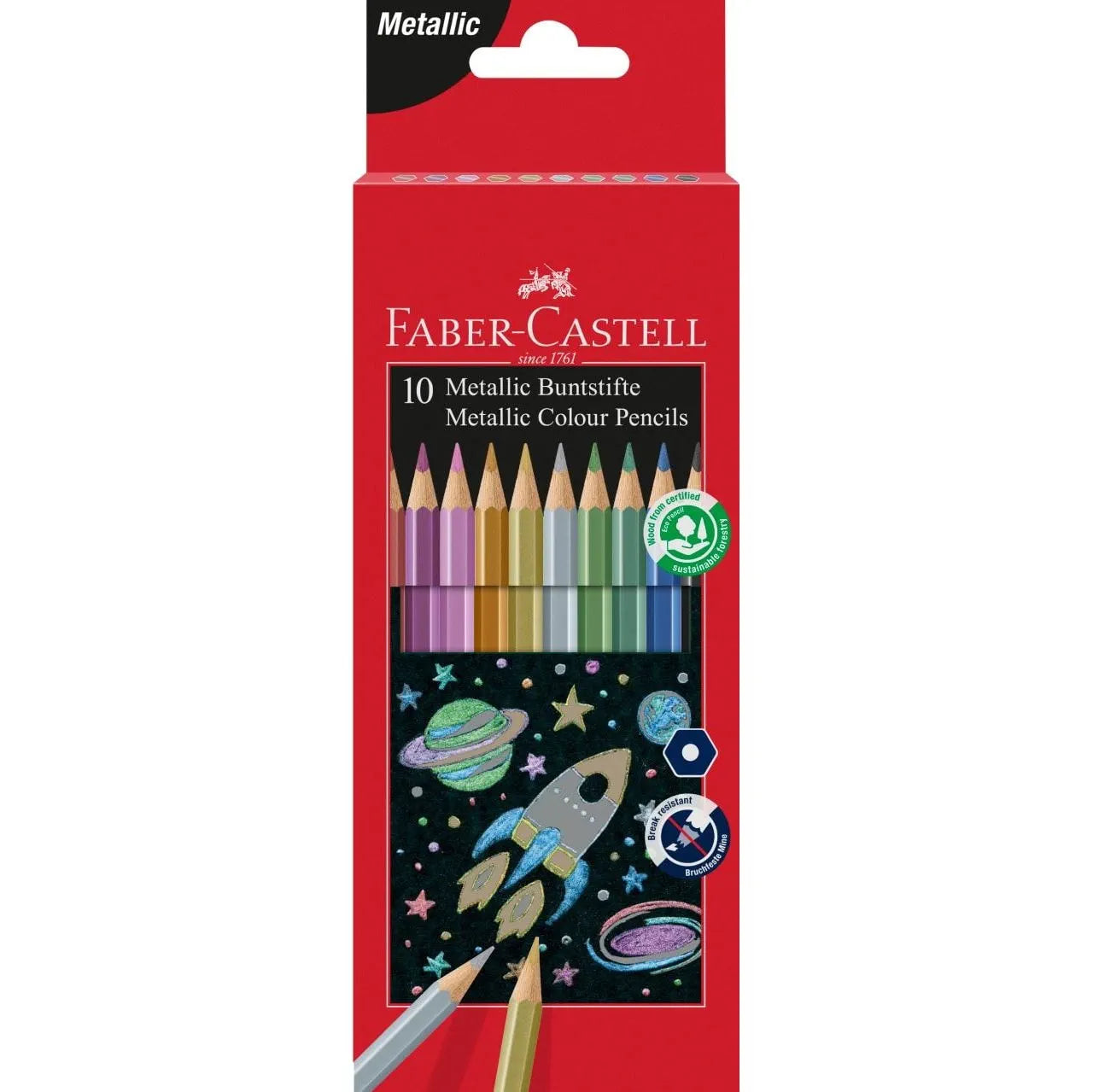 Faber-Castell Classic Colour colour pencils, cardboard wallet of 10, 201583