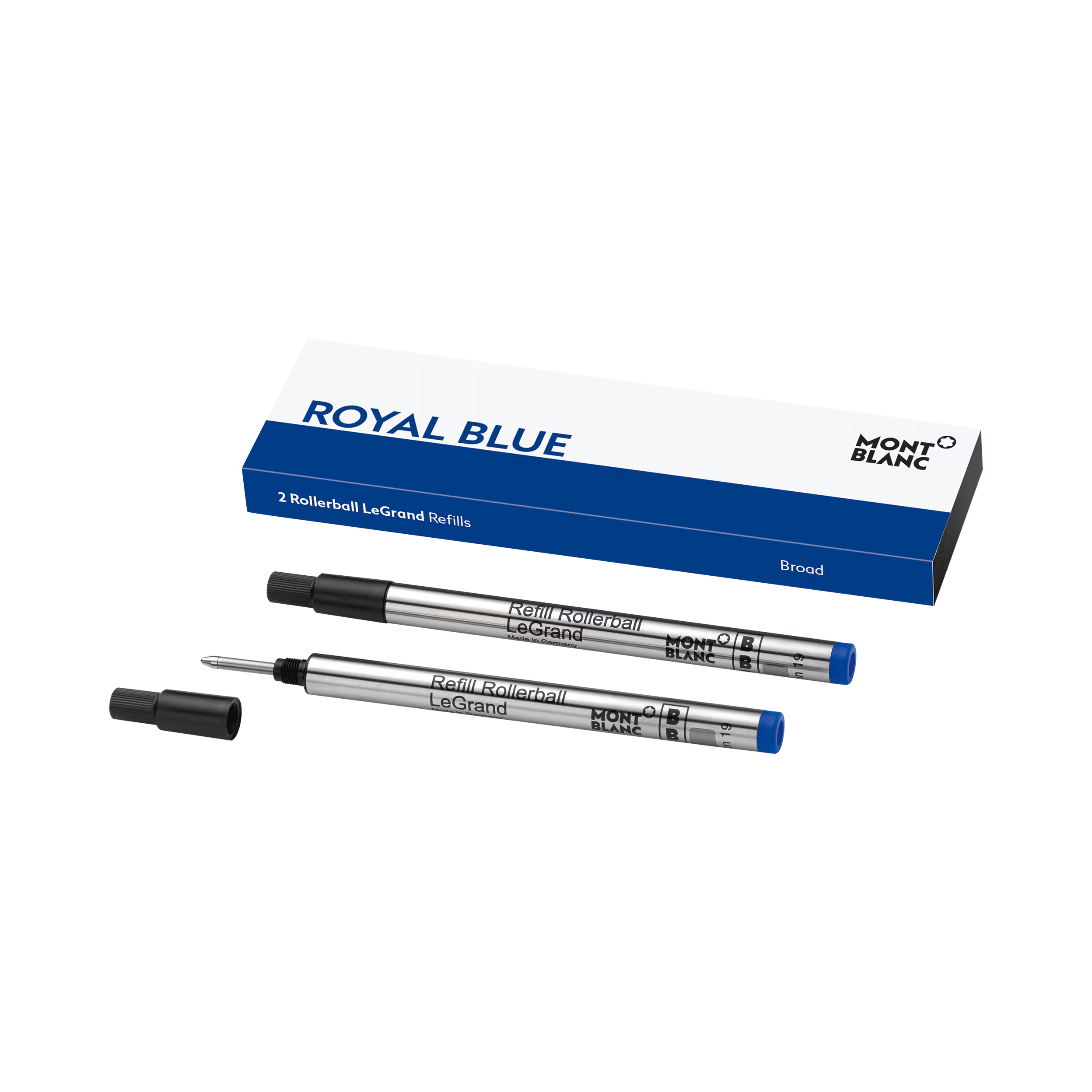 Montblanc 2 Rollerball LeGrand Refills, Royal Blue - Fine 128227