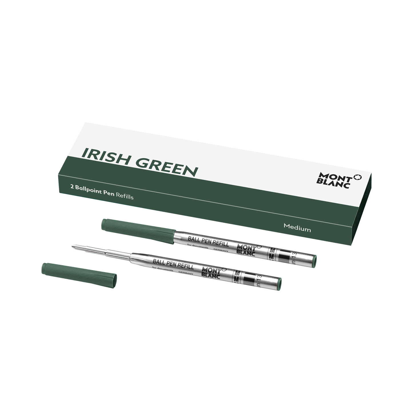 Montblanc 2X Ballpoint Refills, Irish Green - Medium 128217