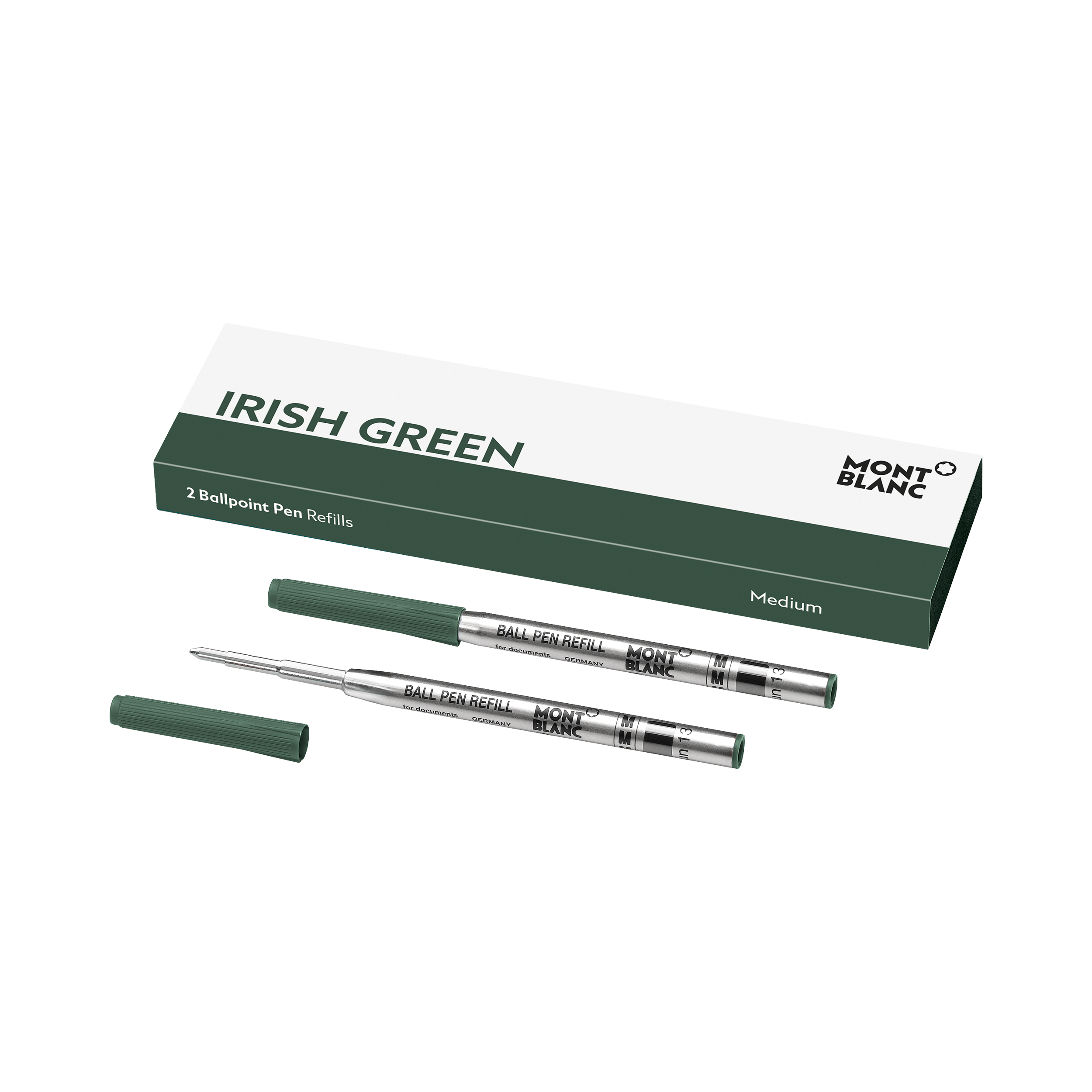 Montblanc 2X Ballpoint Refills, Irish Green - Medium 128217