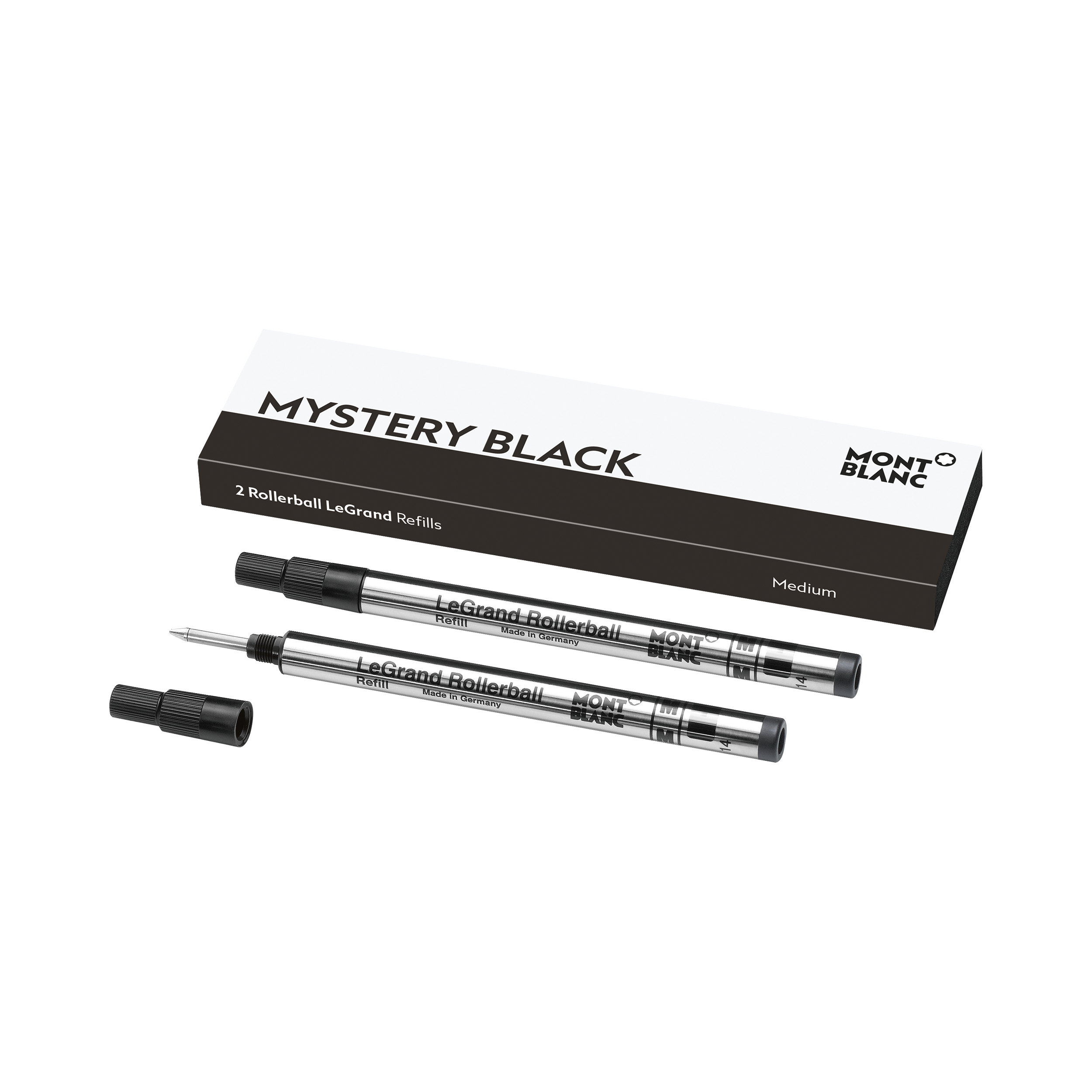 Montblanc 2X Rollerball LeGrand Refills, Mystery Black - Medium 128225