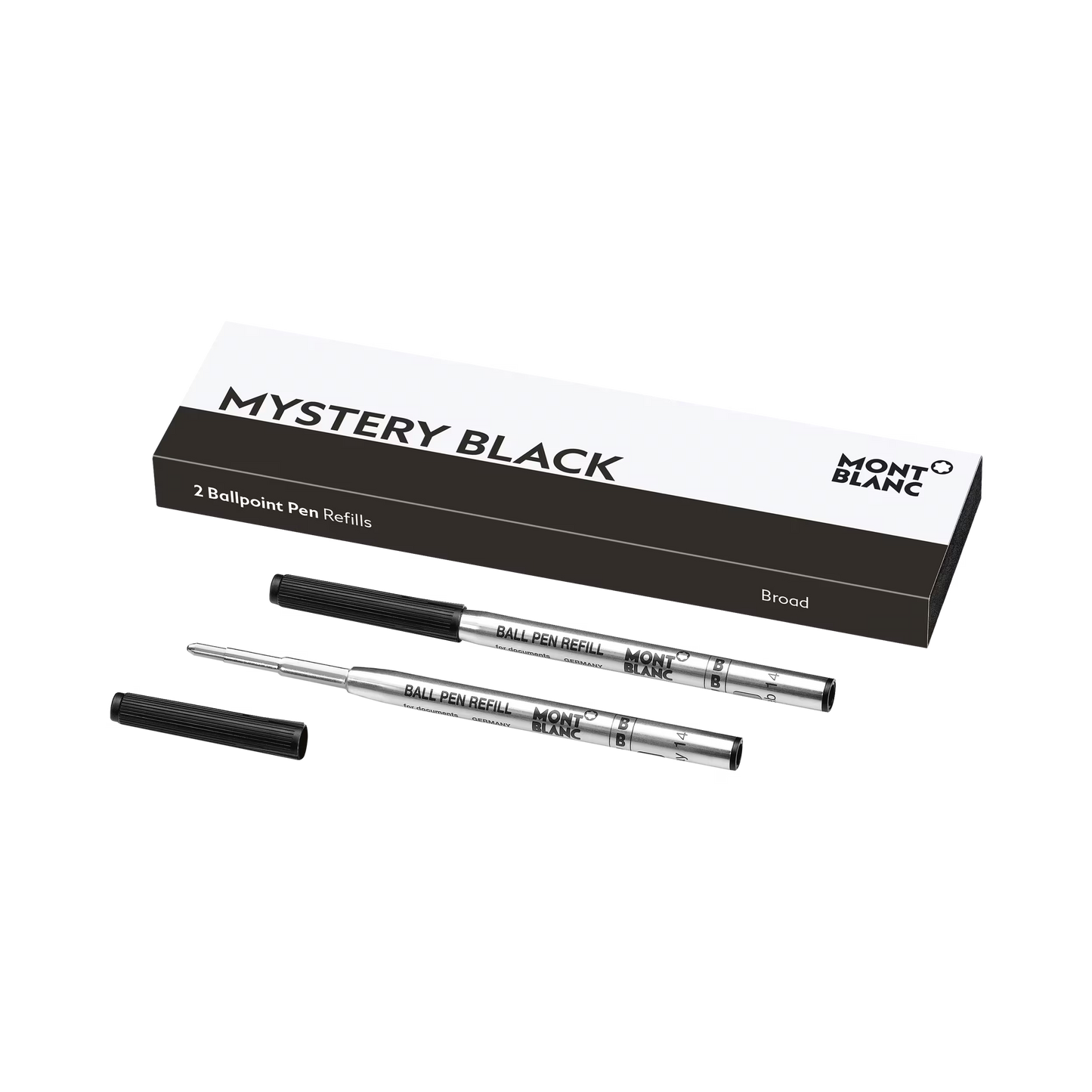 Montblanc 2 Ballpoint Refills, Mystery Black - Broad 128212