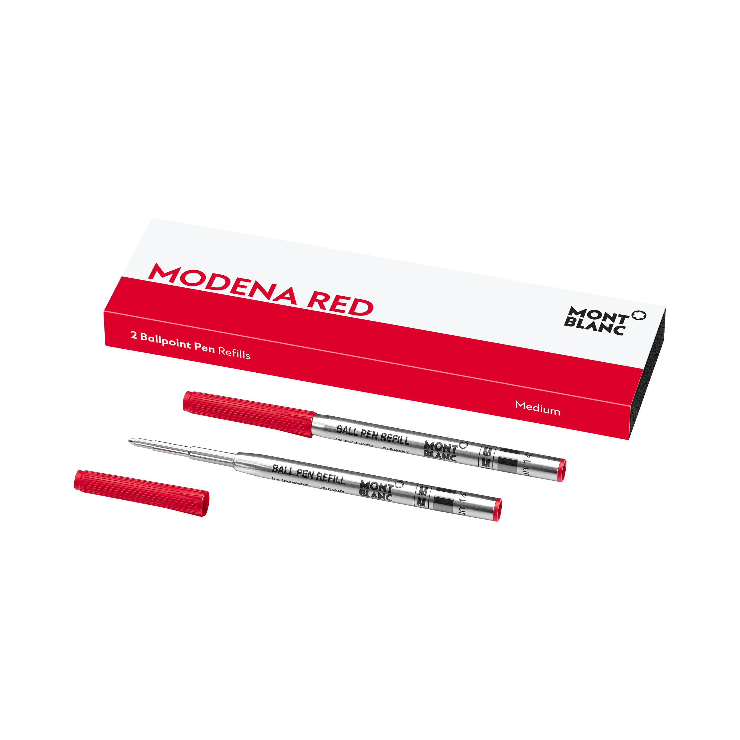 Montblanc 2X Ballpoint Refills, Modena Red - Medium 128216