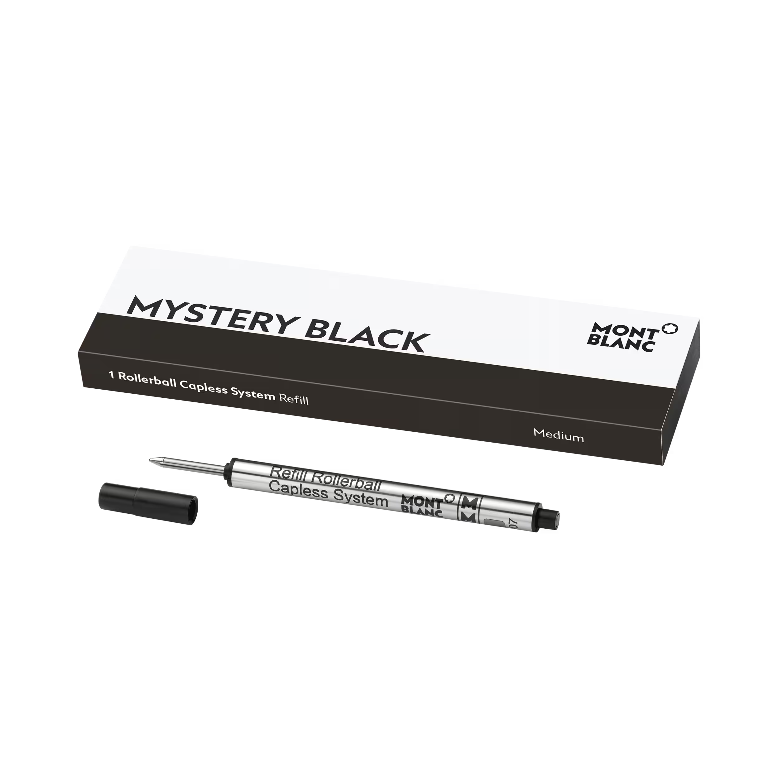 Montblanc 1 Rollerball Capless Refill, Mystery Black - Medium 128242