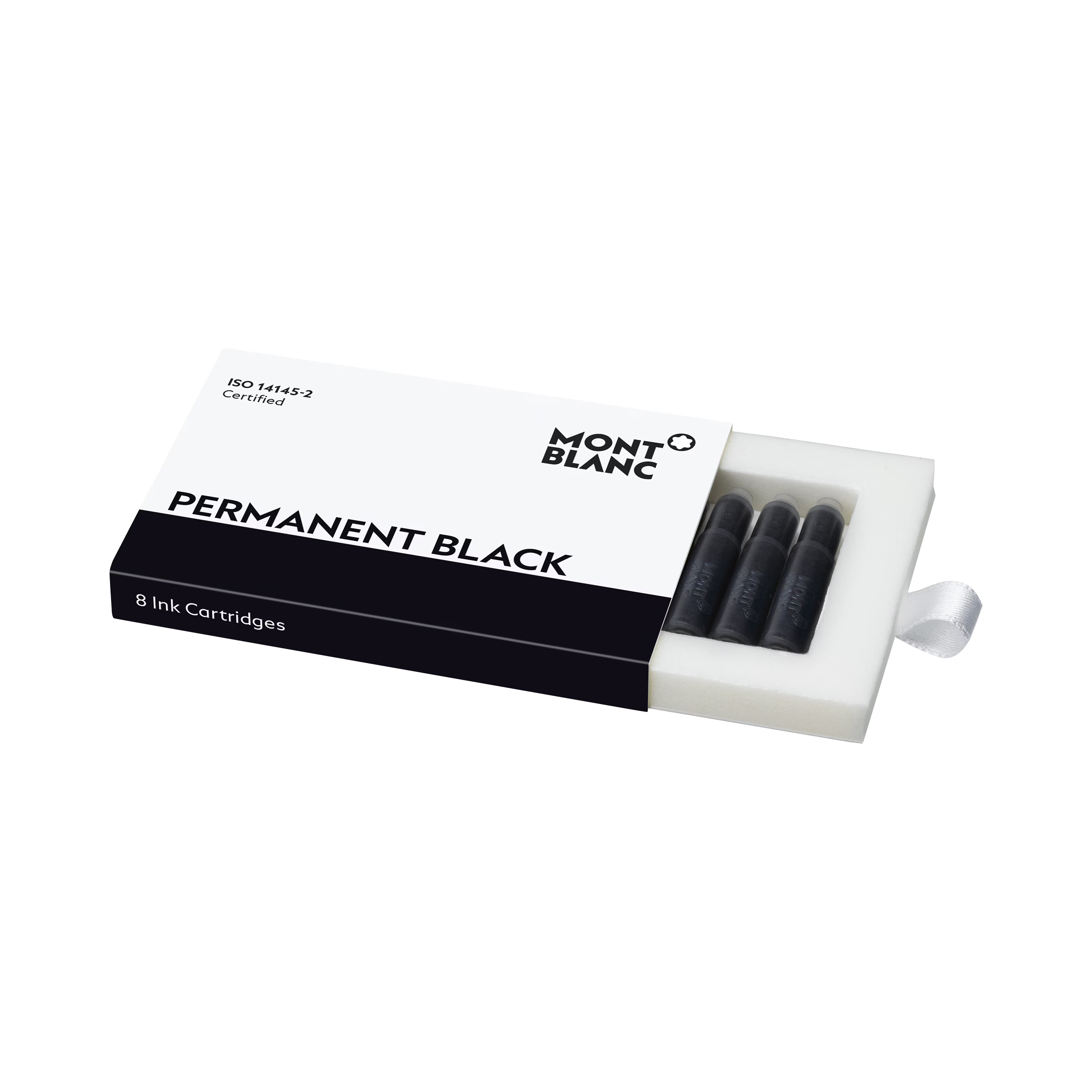 Montblanc Ink Cartridges, Permanent Black - 8-unit package 128209