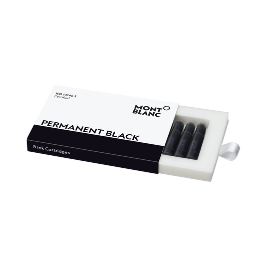 Montblanc Ink Cartridges, Permanent Black - 8-unit package 128209