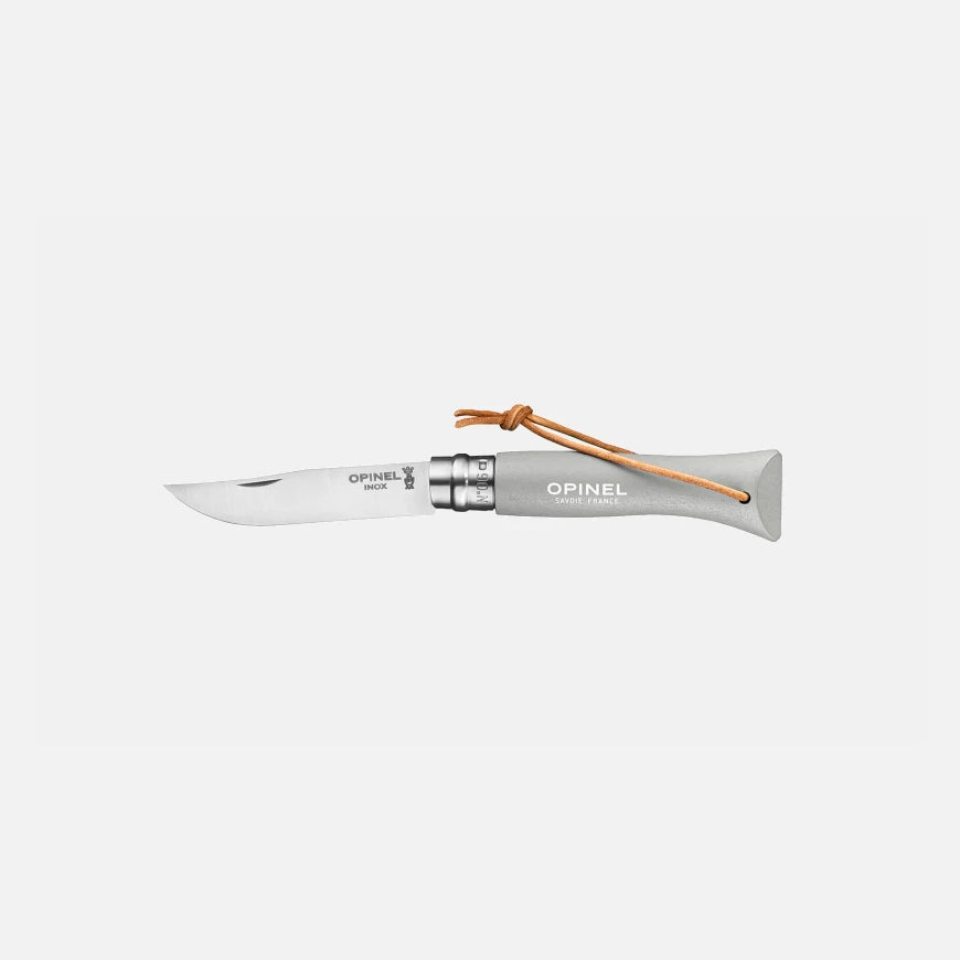Opinel No.06 Bushwhacker Cloud Stainless Steel Folding Knife with Lanyard 002202