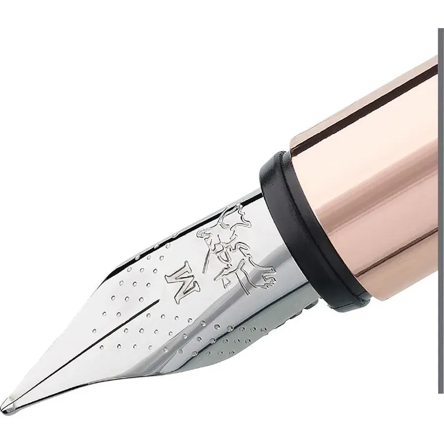 Faber-Castell Neo Slim metal fountain pen EF, black with rosegold 343102