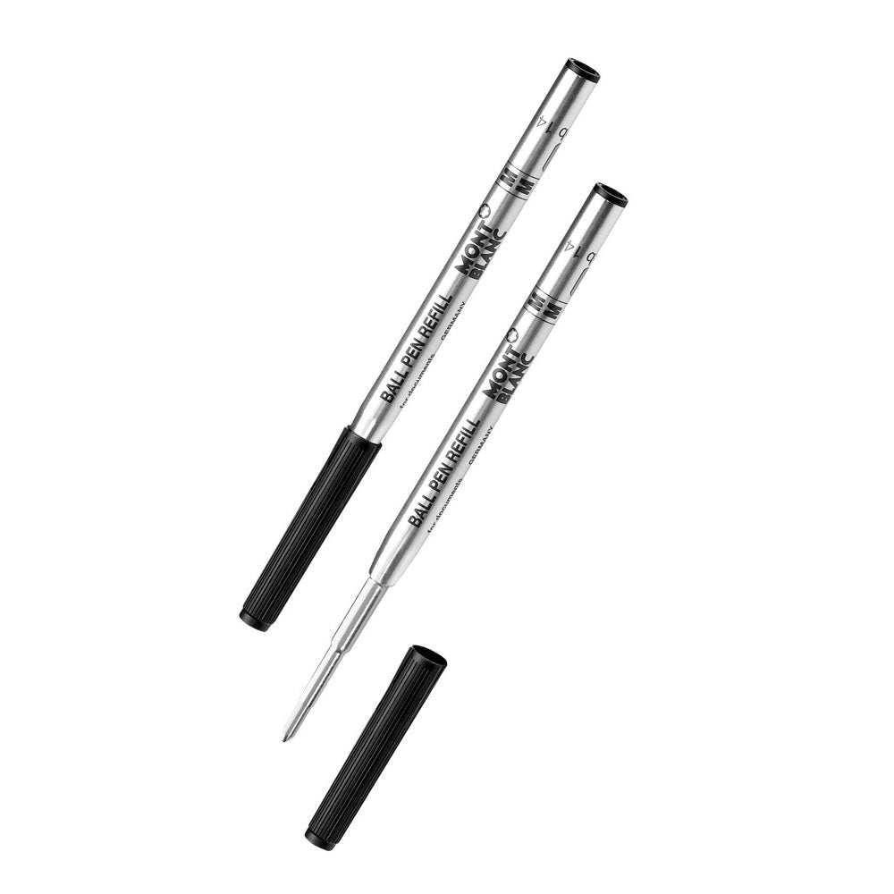 Montblanc 2 Ballpoint Refills, Mystery Black - Medium 128211
