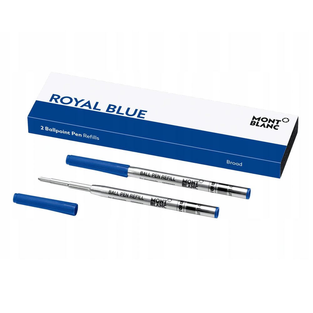 Montblanc 2 Ballpoint Refills, Royal Blue - Broad 128215