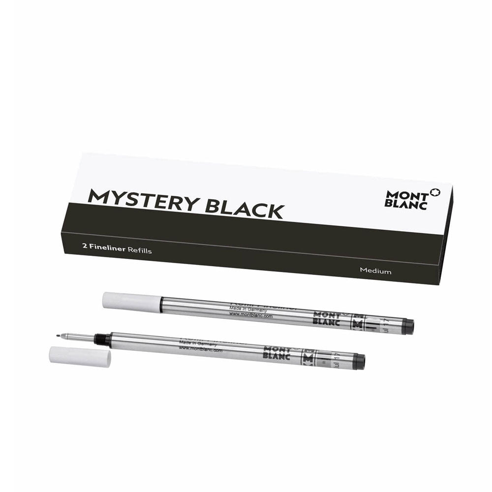 Montblanc 2 Fineliner Refills, Mystery Black - Medium 128246