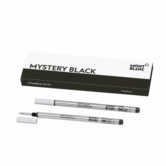 Montblanc 2 Fineliner Refills, Mystery Black - Medium 128246