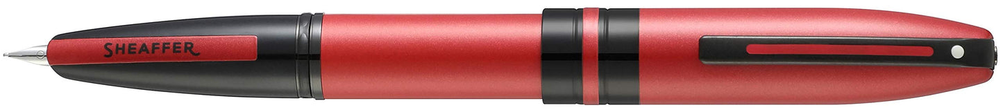 Sheaffer Icon Metallic Red with Gloss Black PVD Appts. Fountain Pen - Fine Nib E0911143