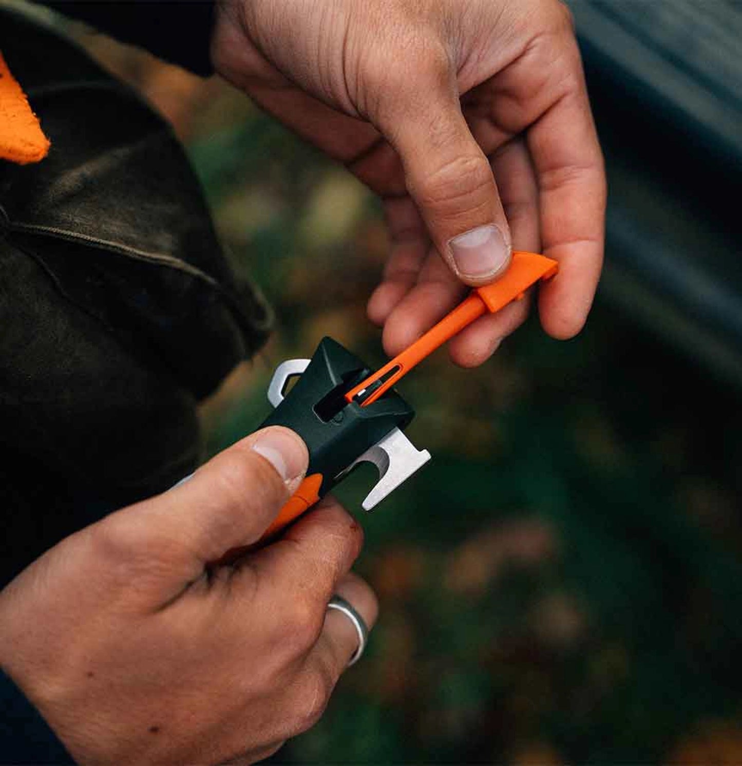 Opinel No.12 Outdoor Explore Folding Knife With Tick Remover Orange 002454