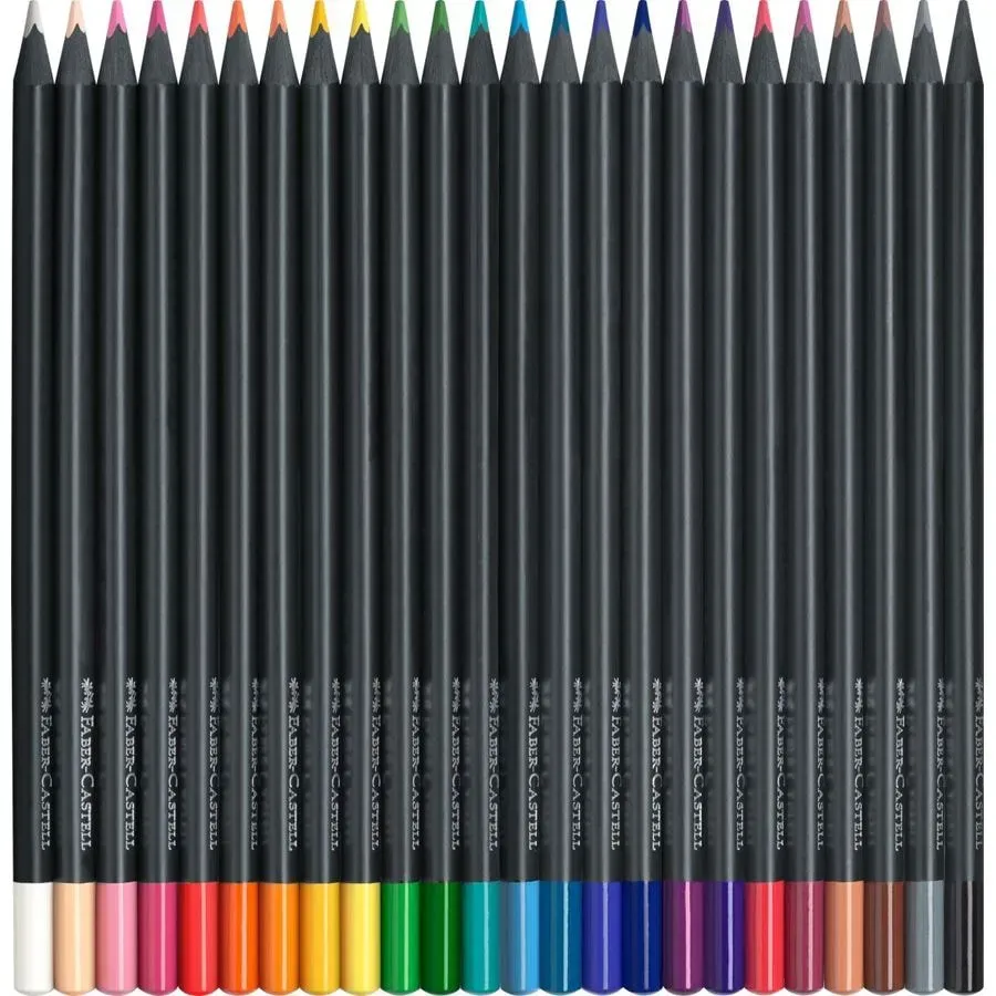 Faber-Castell Black Edition colour pencils, cardboard box of 24 116424