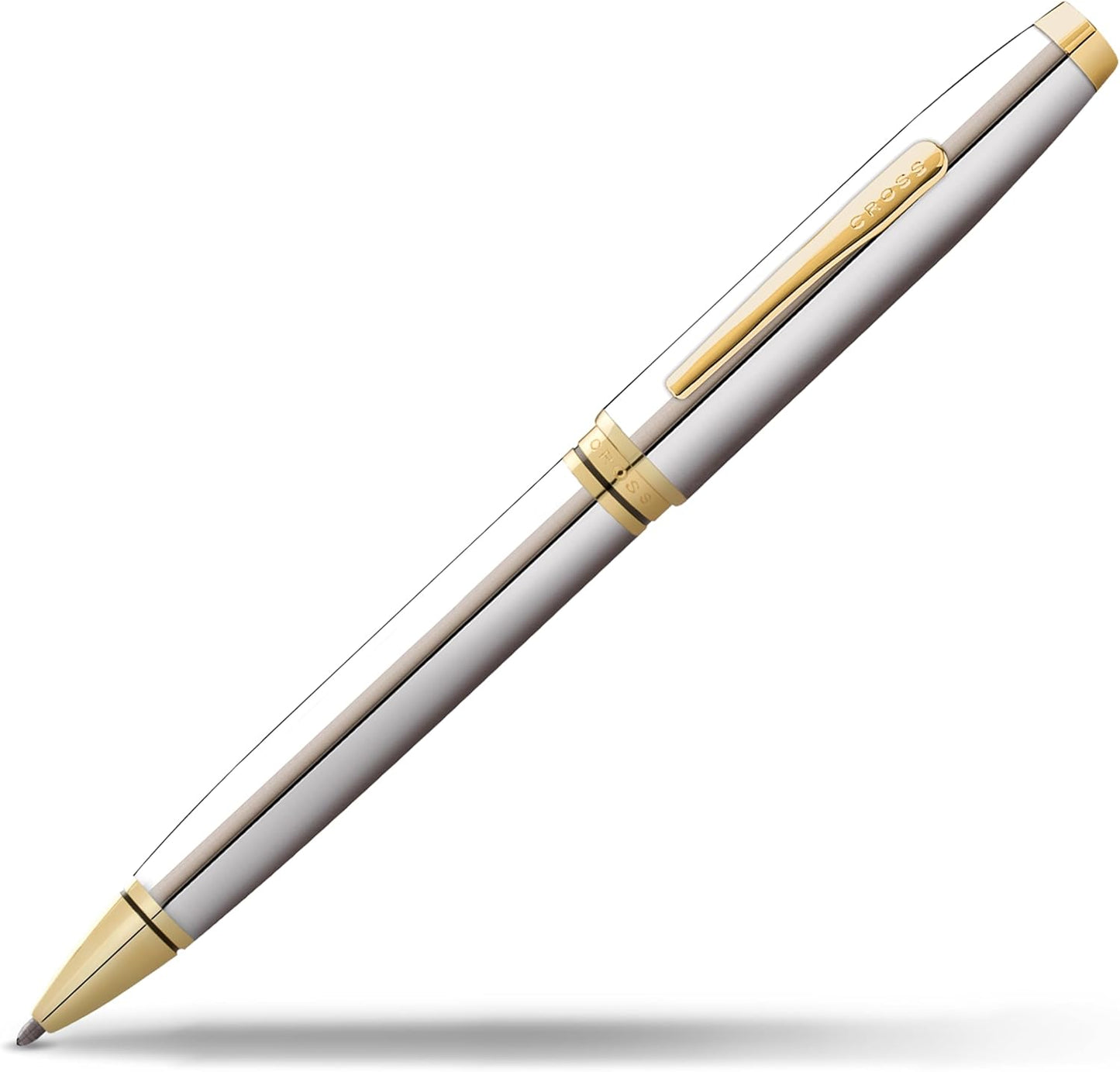 Cross Coventry Coventry Refillable Ballpoint Pen Black Ink, Polished Chrome & Gold AT0662-2