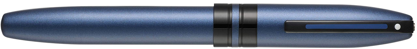 Sheaffer Icon Metallic Blue with Gloss Black PVD Appts. Fountain Pen - Fine Nib E0911043