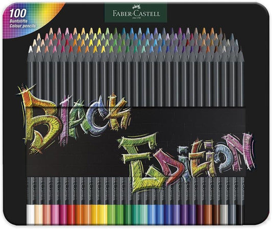Faber-Castell Black Edition Colour pencils tin box of 100 116490