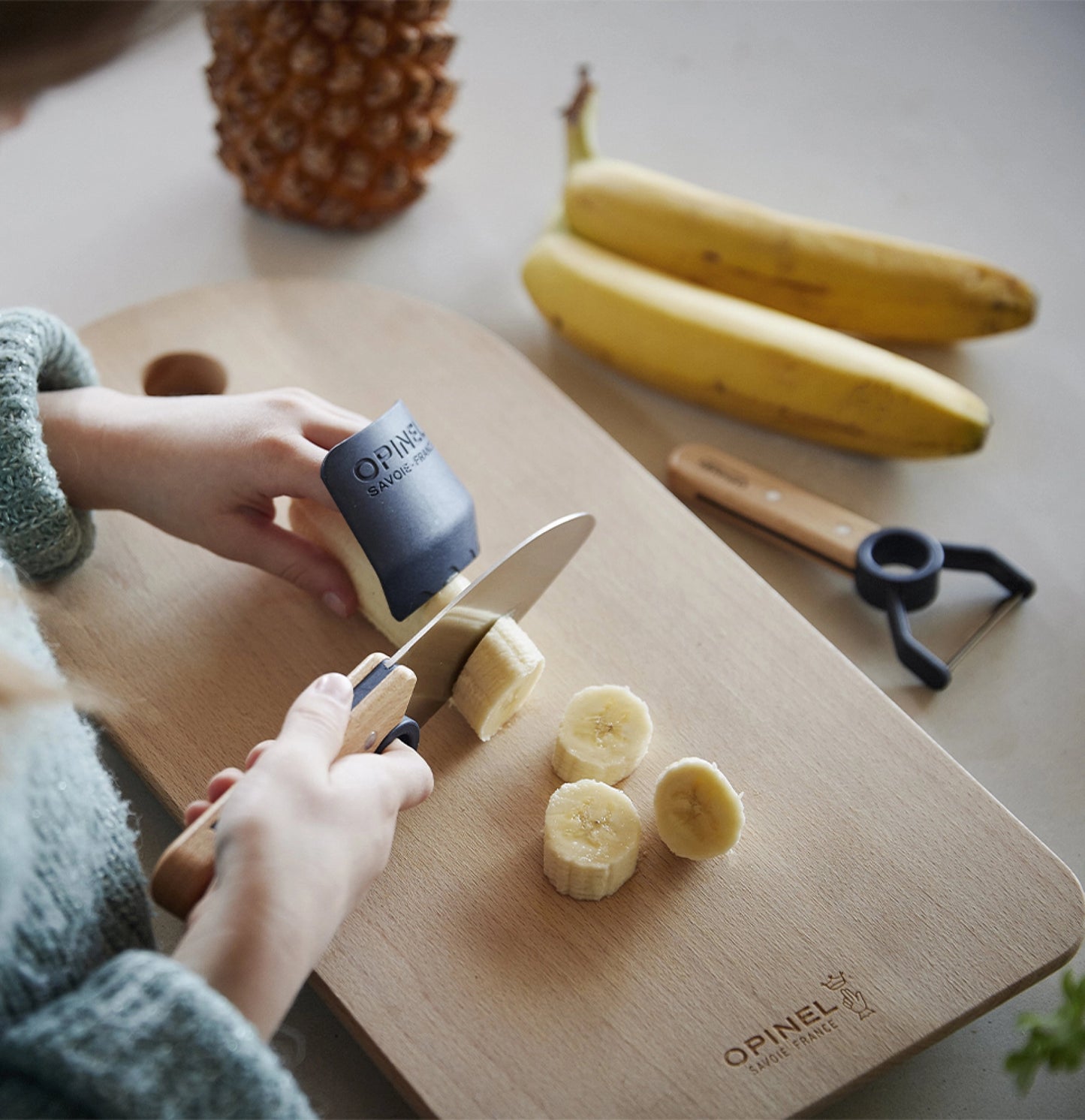 Opinel Le Petit Chef - 3pc. Kitchen Set Stainless Blue 002605