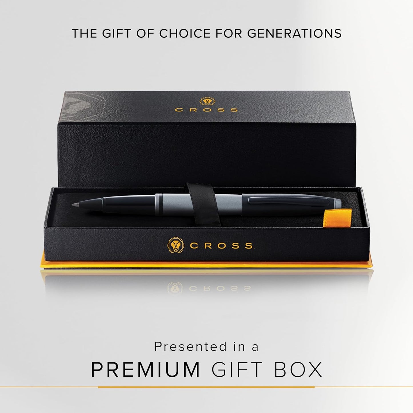 Cross Calais Matte Gray and Black Lacquer Rollerball Pen AT0115-26